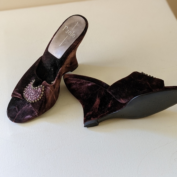Velvet wedges - Picture 1 of 3
